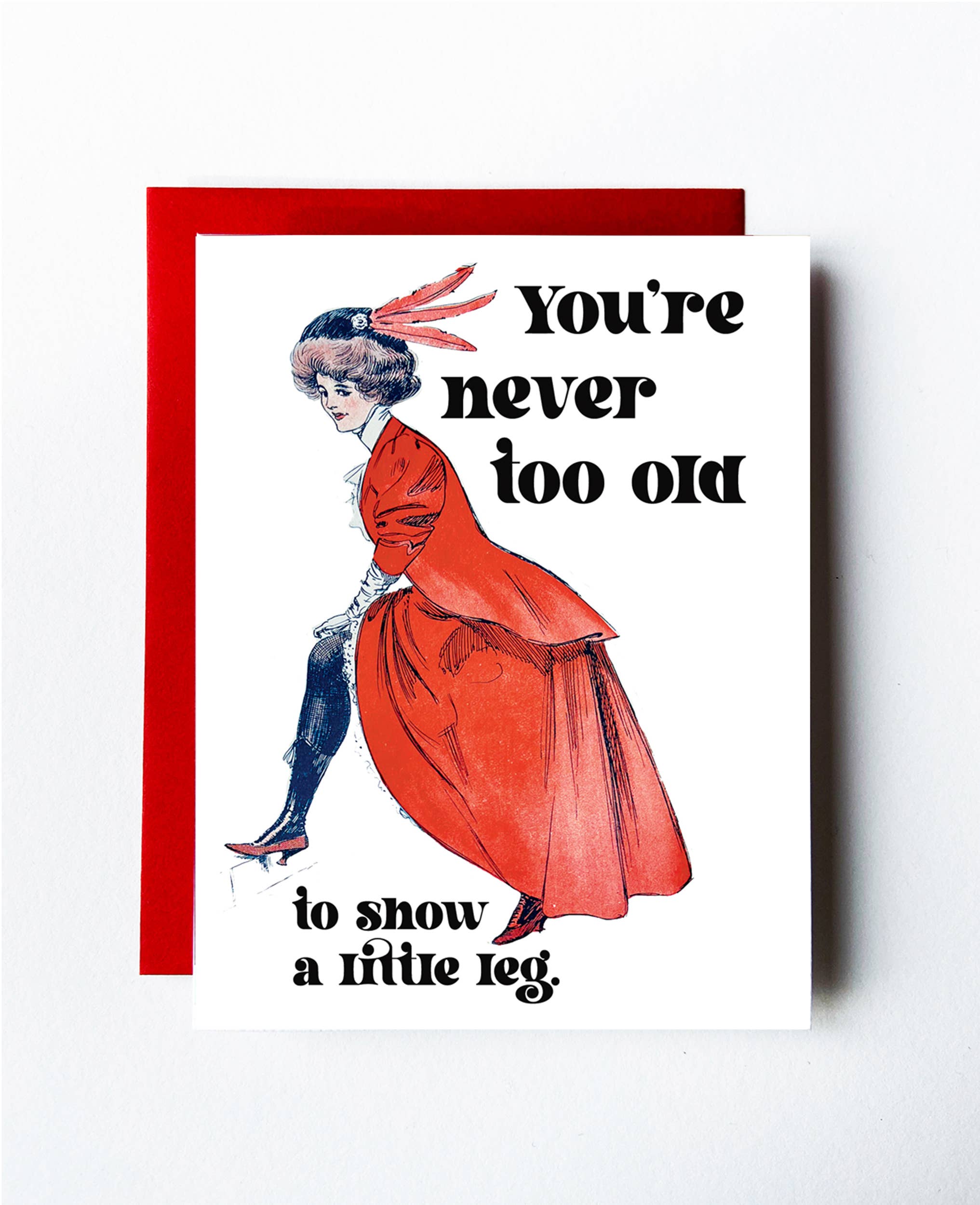 The Twentieth- Show a Little Leg Birthday Card