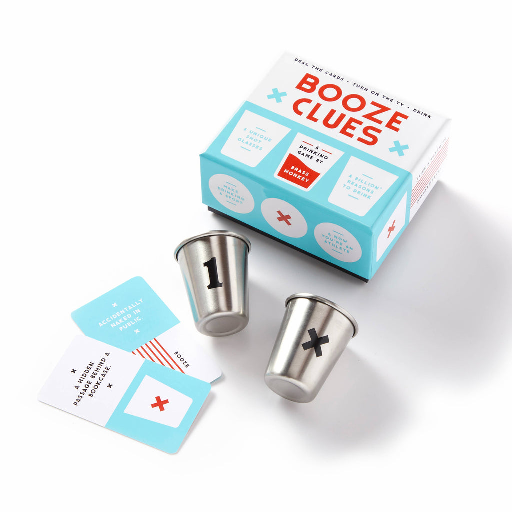 Chronicle Books- Brass Monkey Booze Clues Drinking Game Set