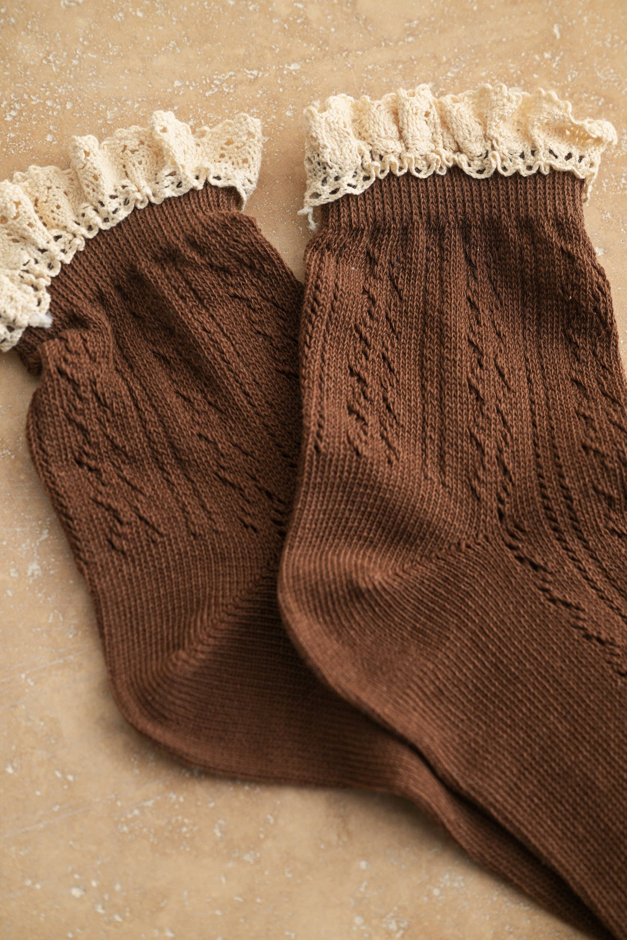 MIOU MUSE- Socks with Crochet Trim