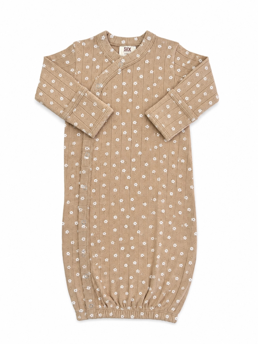 SIIX Collection- Almond Bloom / Organic Pointelle Gown