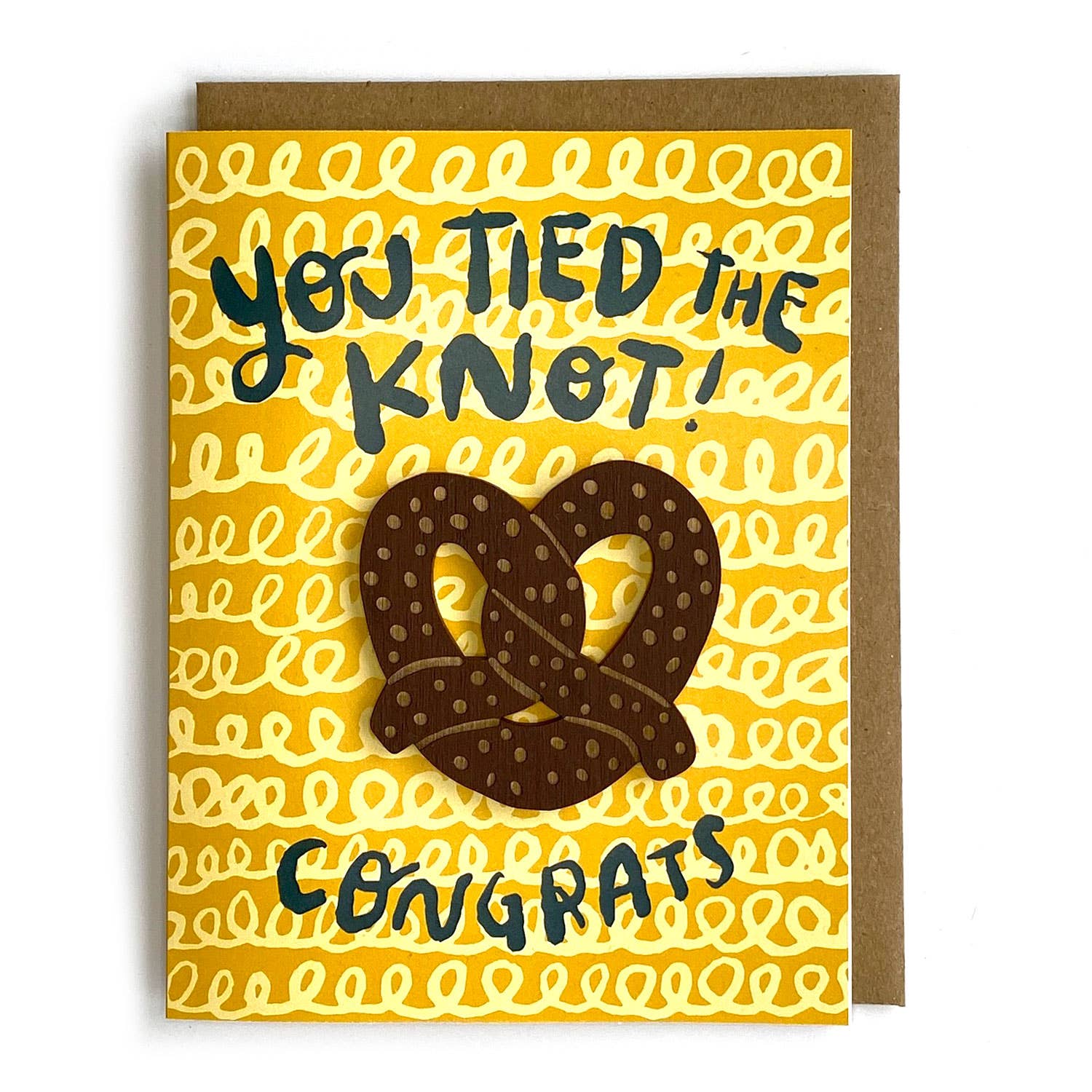 SnowMade- You Tied the Knot - Pretzel Magnet w/ Card