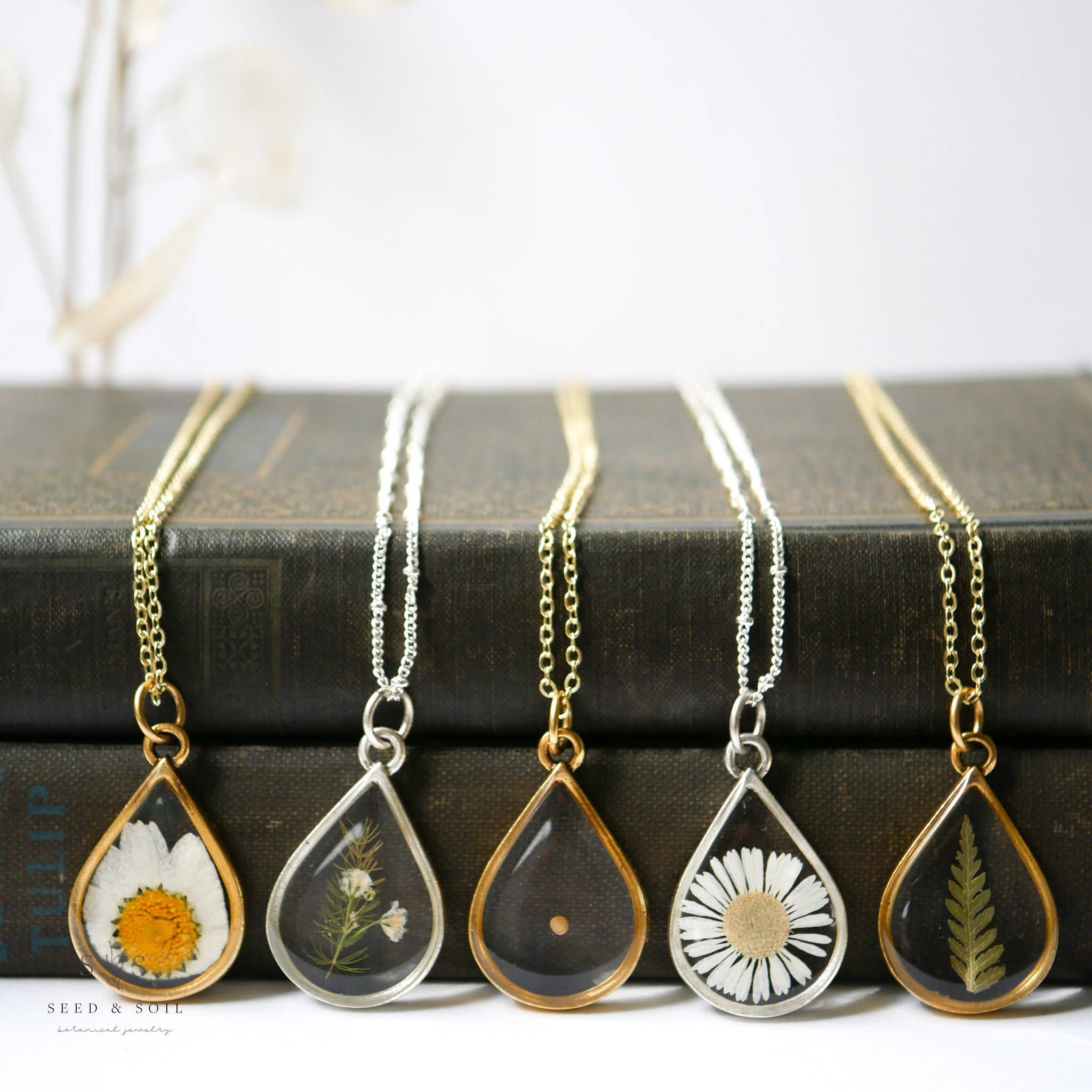 Seed & Soil- Large Teardrop Necklace