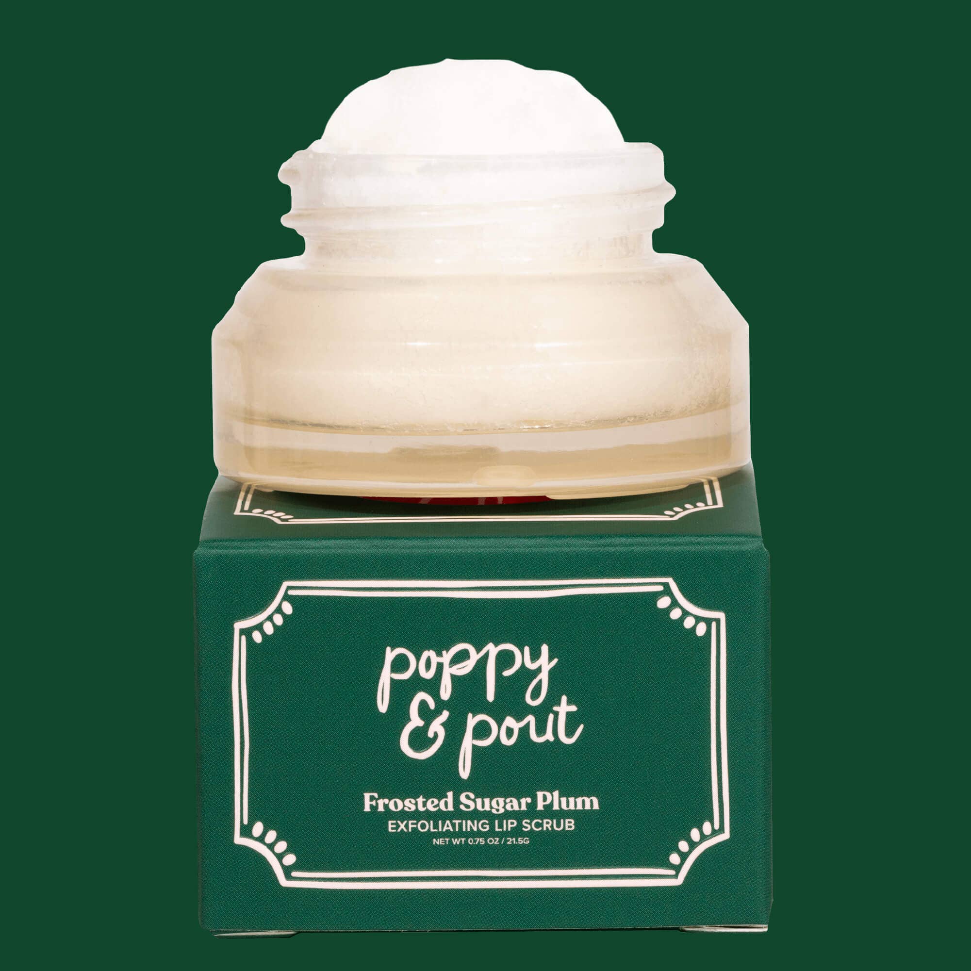 Poppy & Pout- Frosted Sugar Plum Limited Edition, Lip Scrub, Holiday