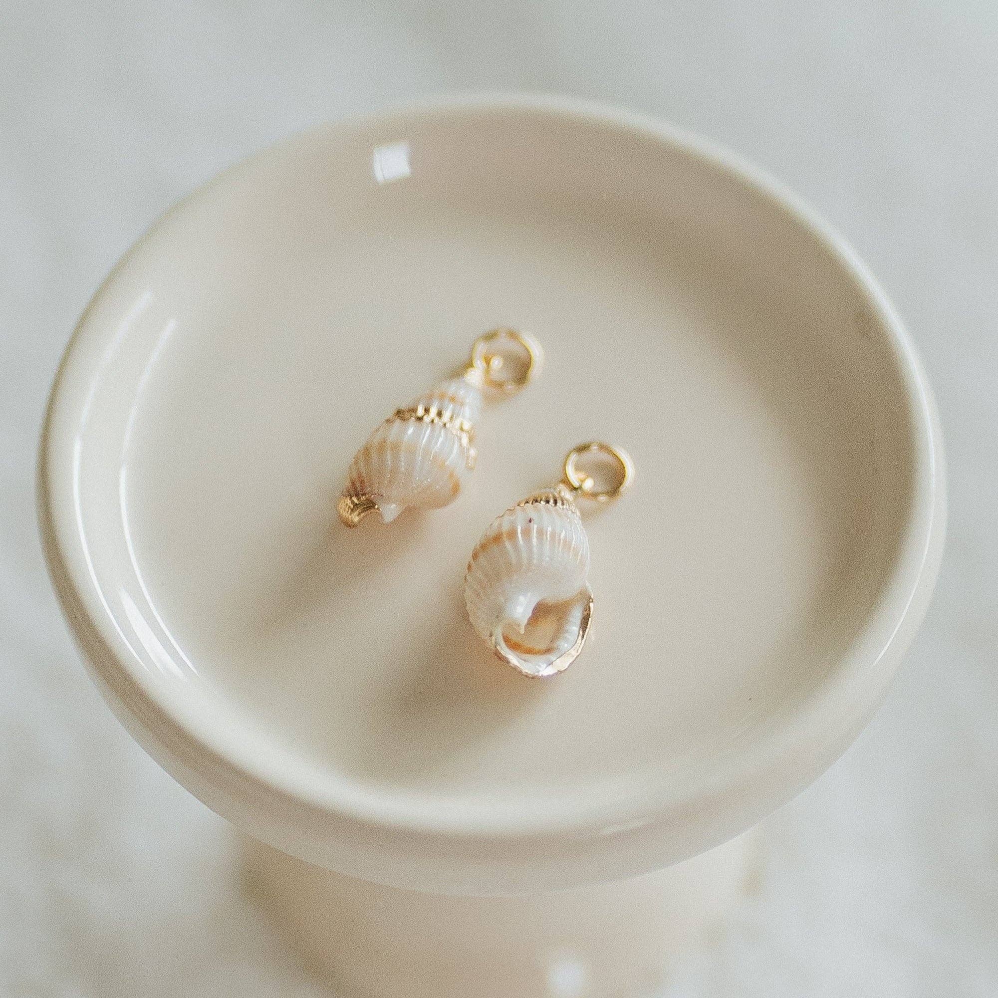 Reva Grey- Seashell Charms: Small White