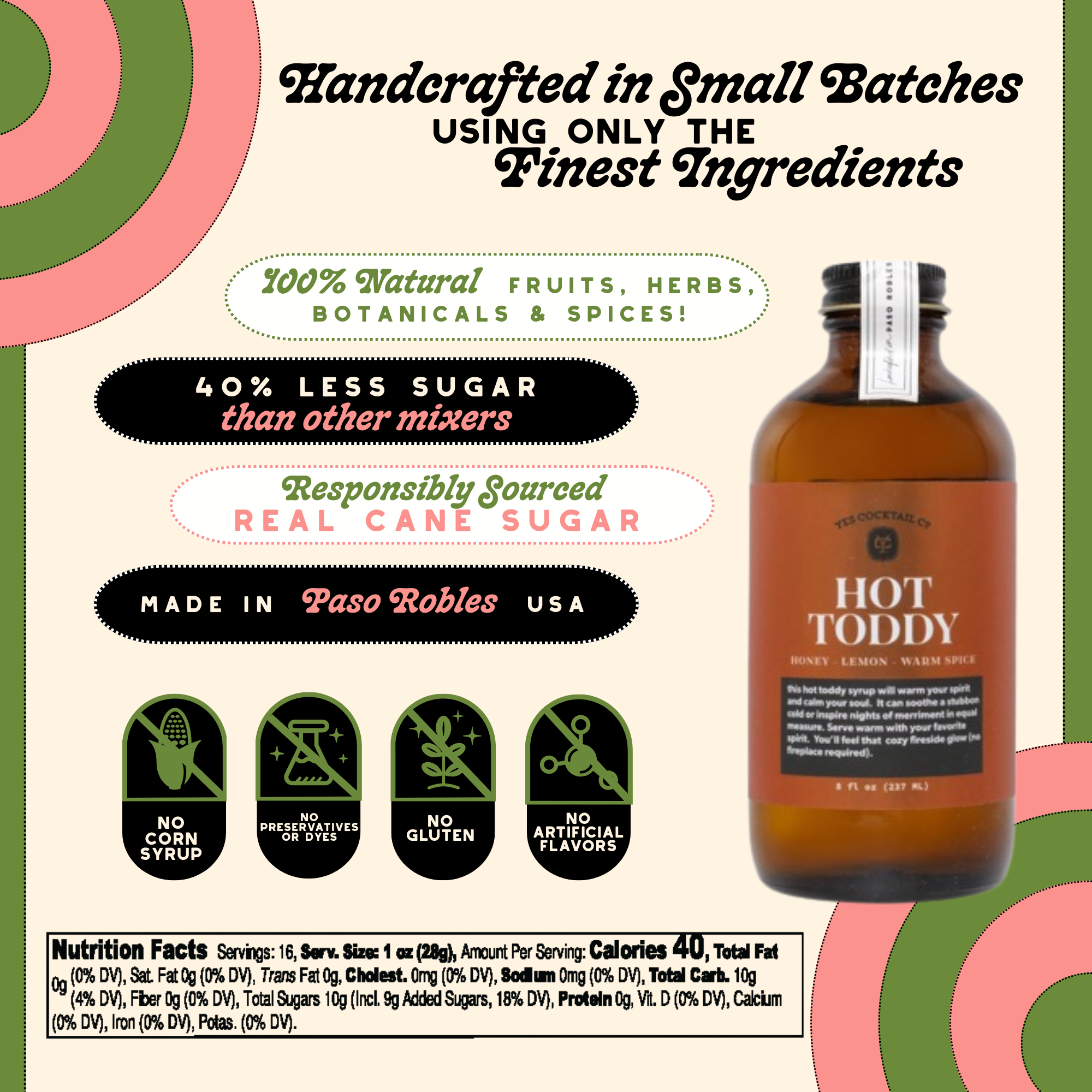 Yes Cocktail Co- Hot Toddy Syrup