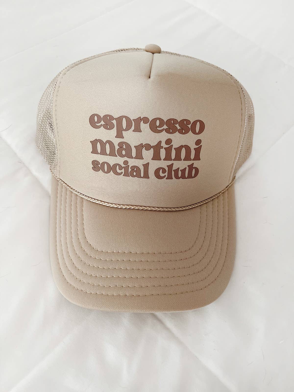 Maddon & Co.- Espresso Martini Social Club Trucker Hat - Tan
