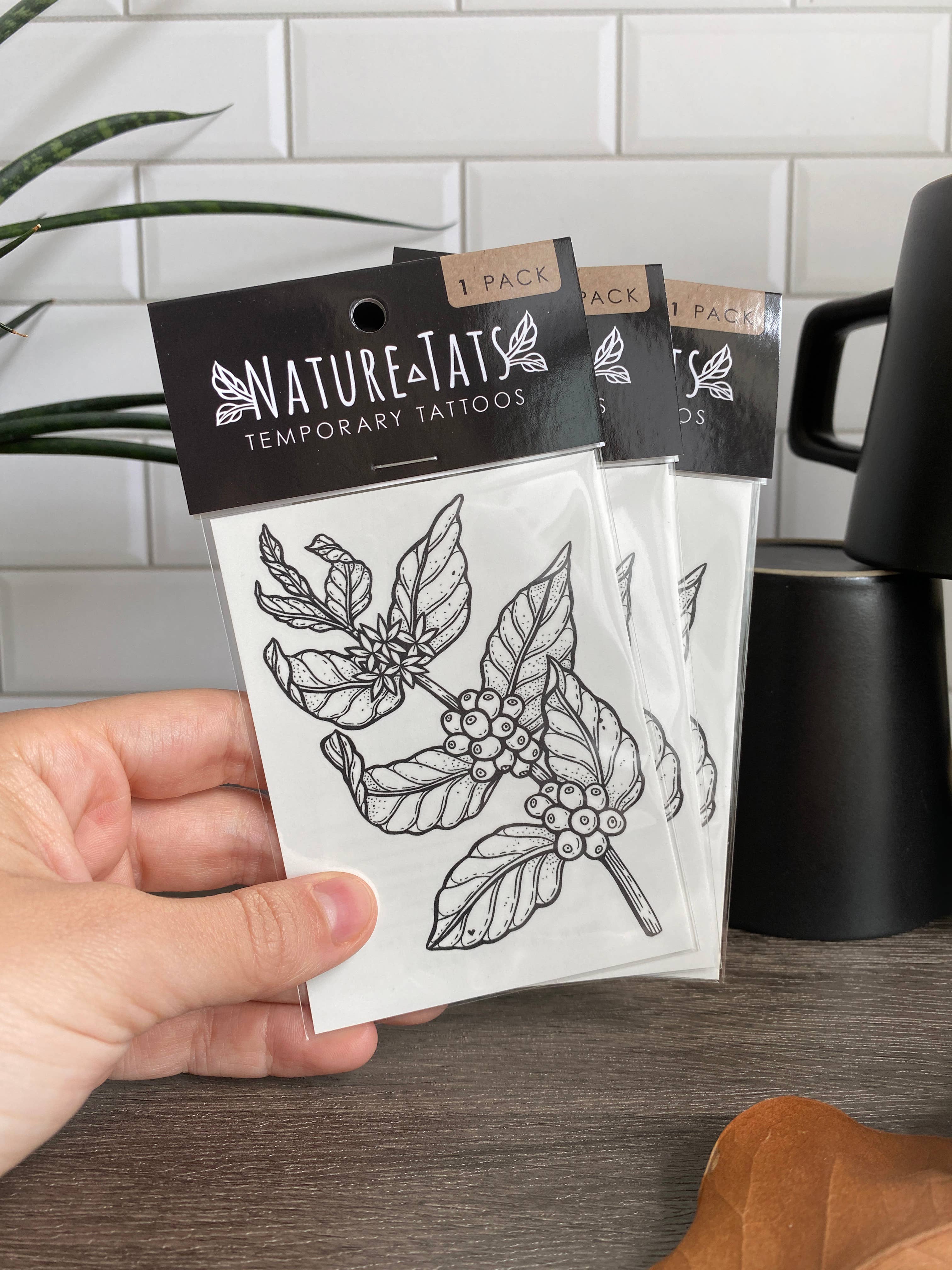 NatureTats- Coffee Plant Temporary Tattoo