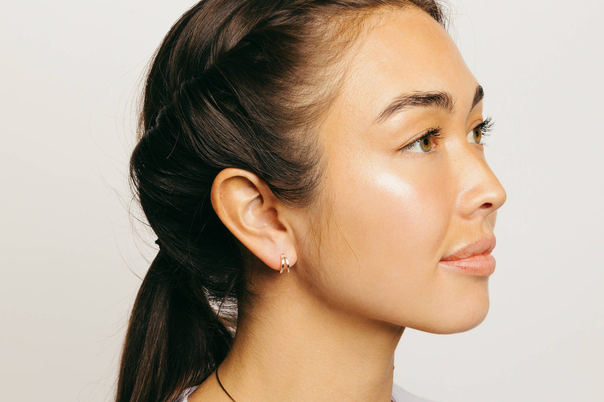 Bronwen Jewelry- Double Hoop Post Earrings