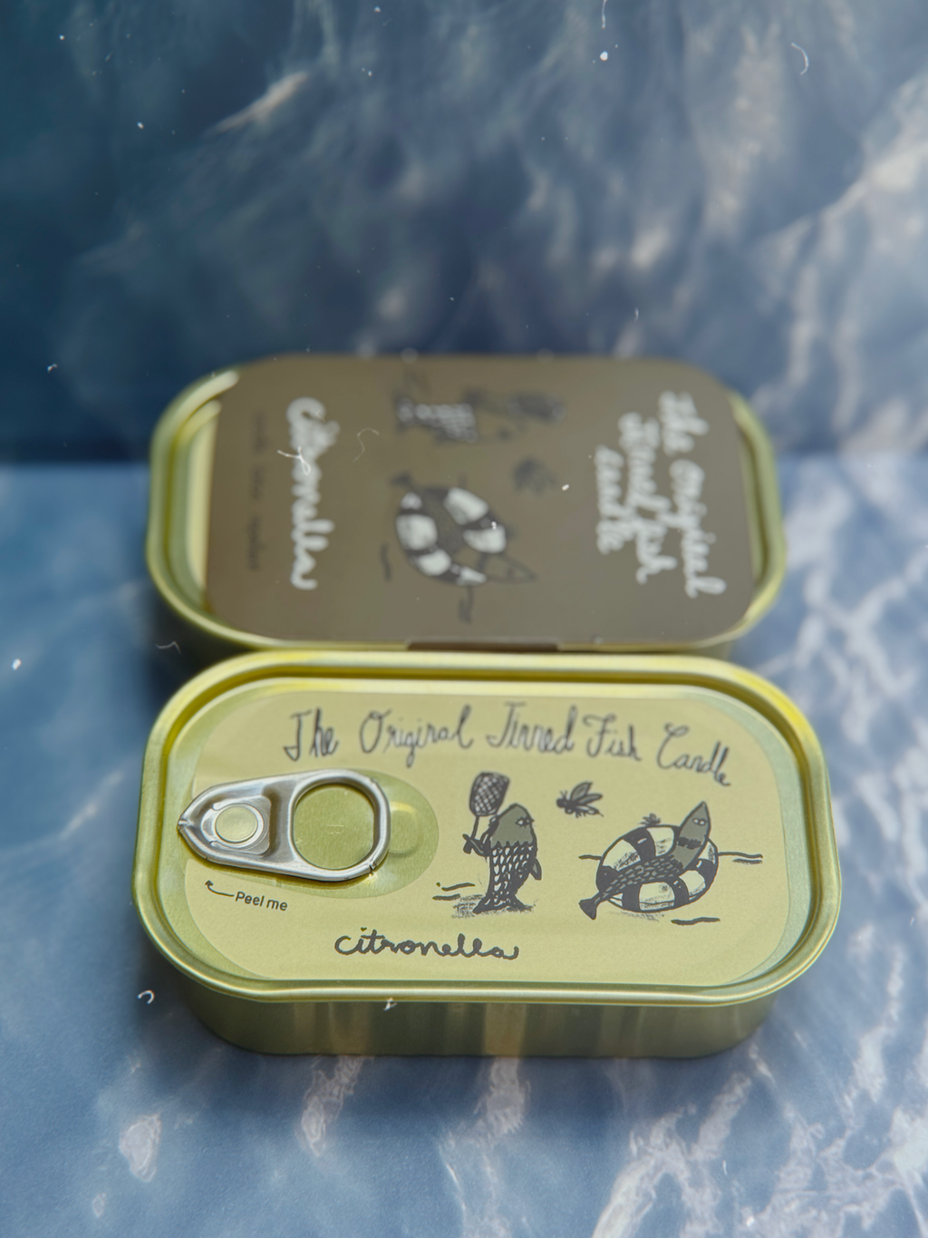 Tinned Candle- Tinned Fish Candle - Citronella