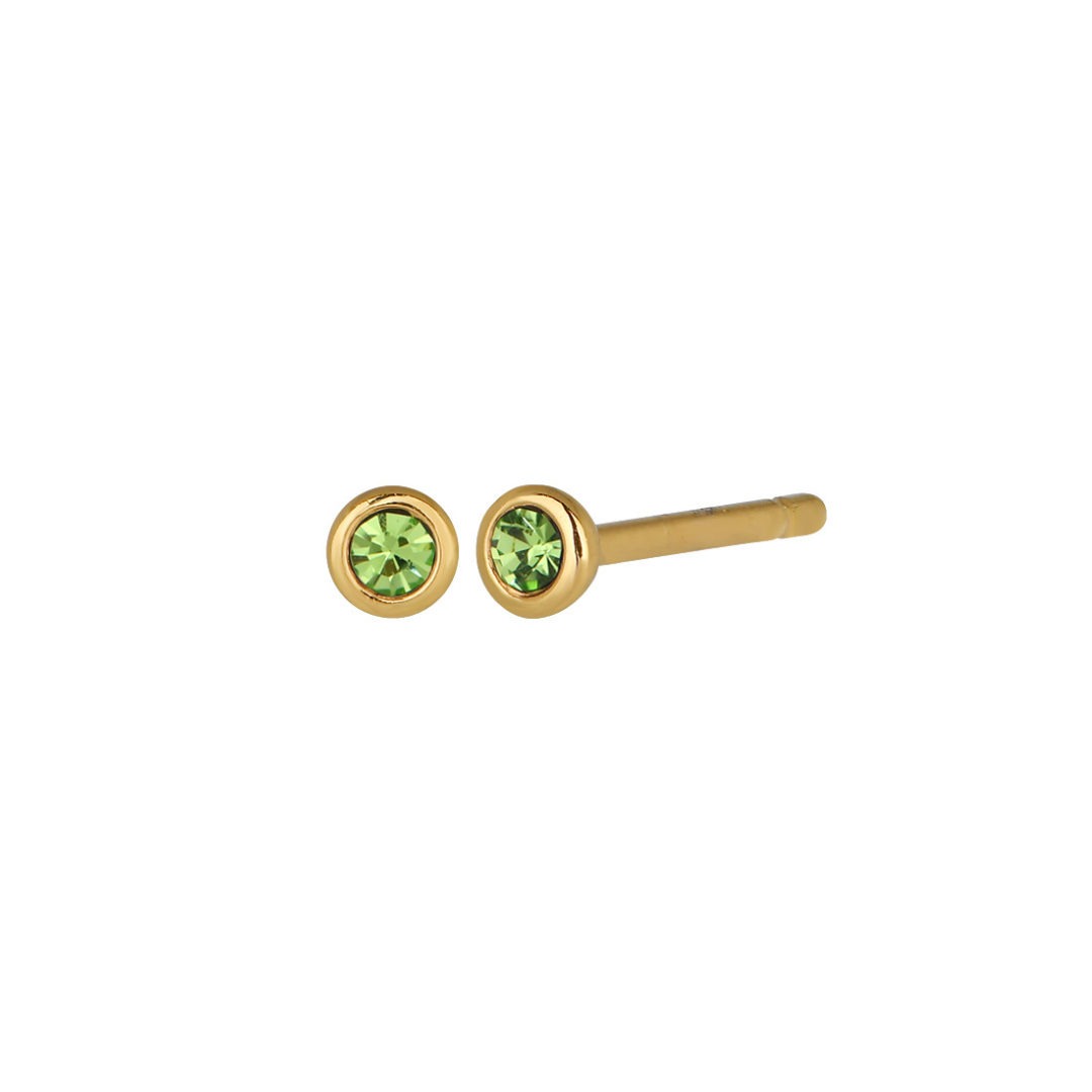 Land of Salt- Birthstone Stud Earrings in Gold - Choose Stone