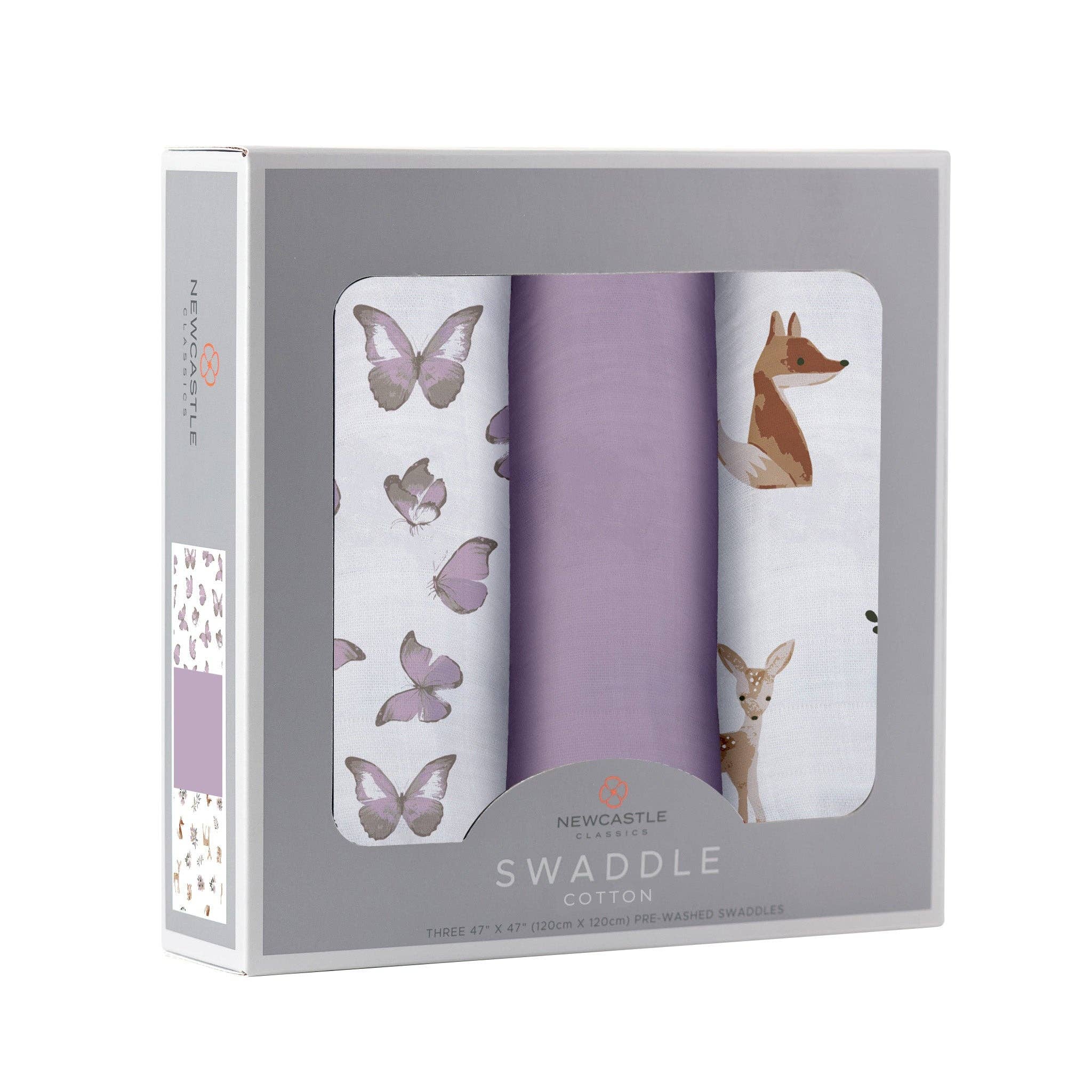 Newcastle Classics- Mountain Meadow Swaddle 3 Pack - Sierra Fox & Deer