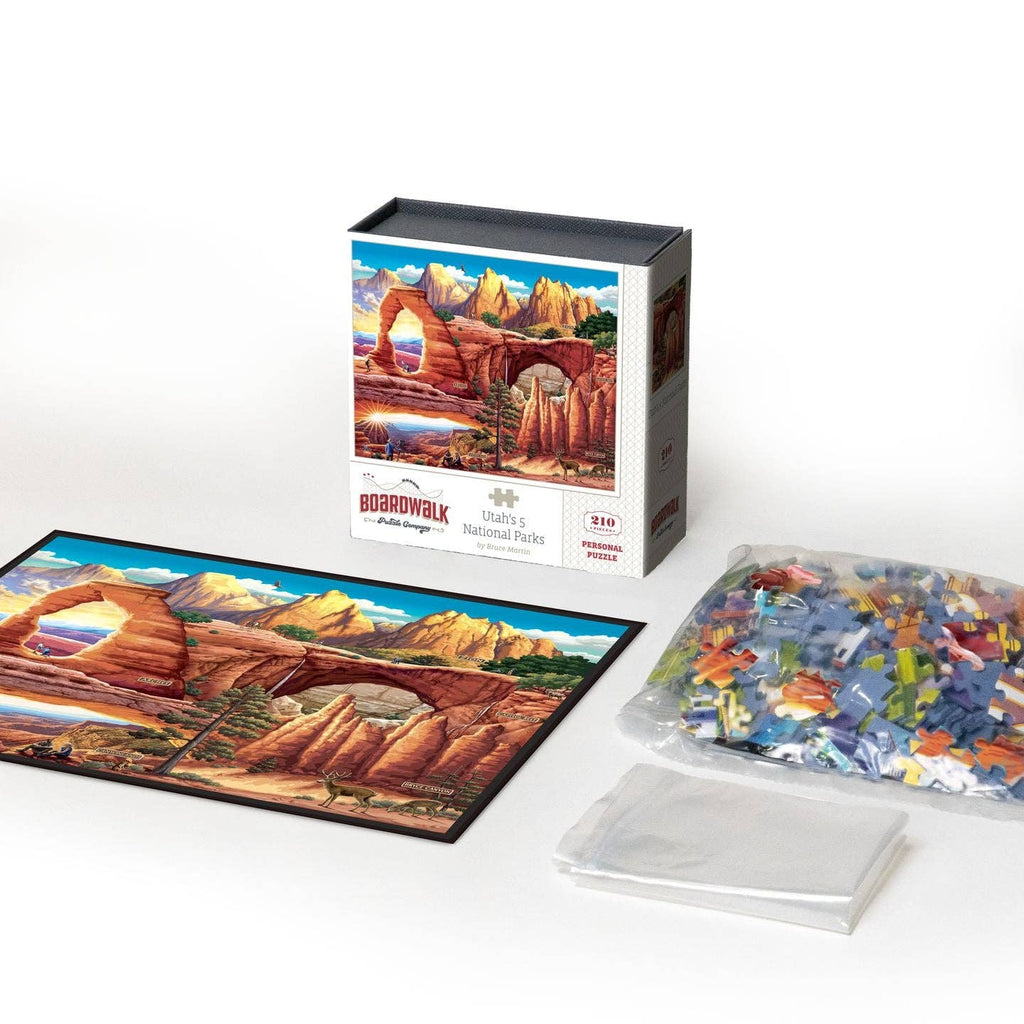 Boardwalk Puzzle Company- Utah's 5 National Parks | 210 Piece Personal Puzzle