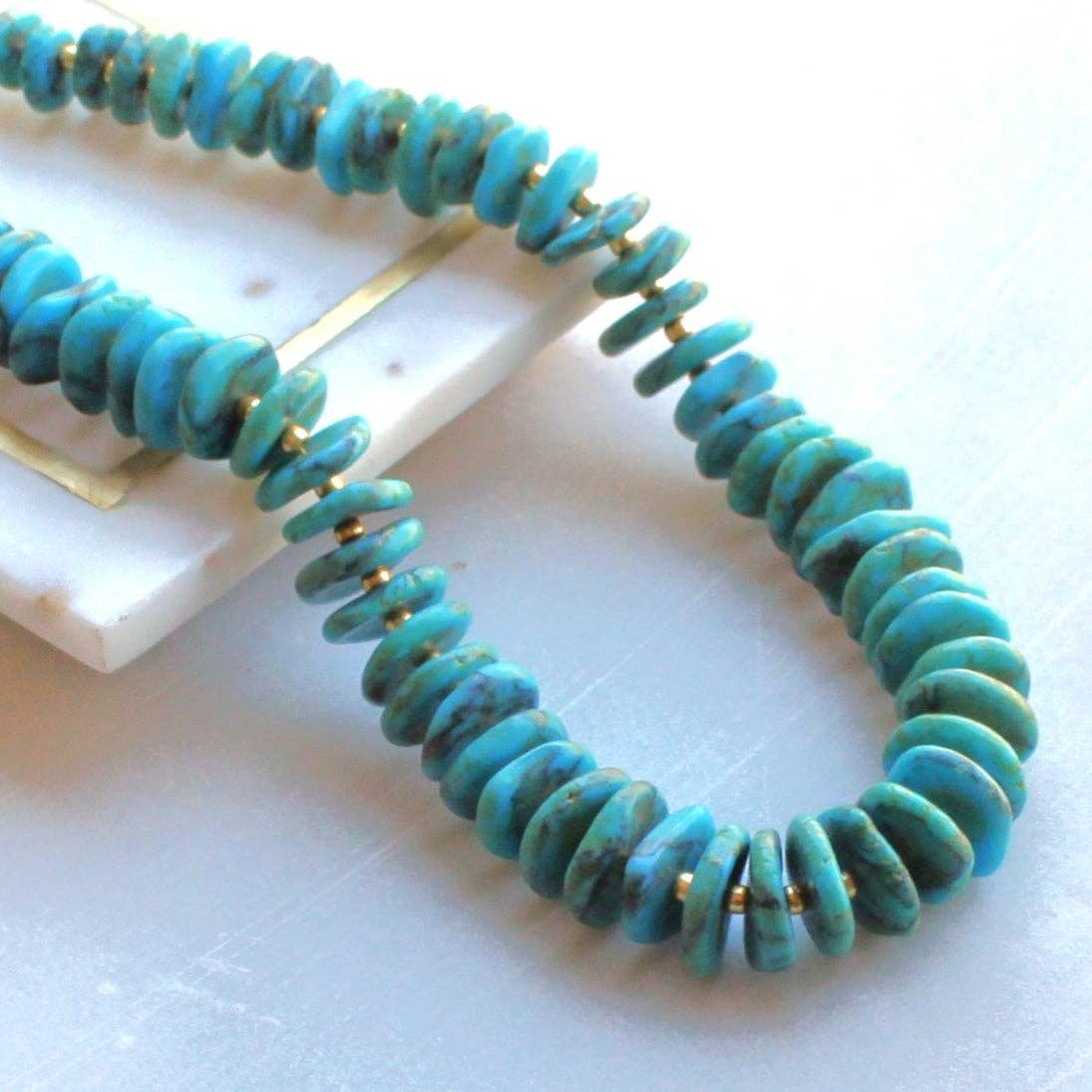 The Silver Wren- Canyon Water Turquoise Necklace