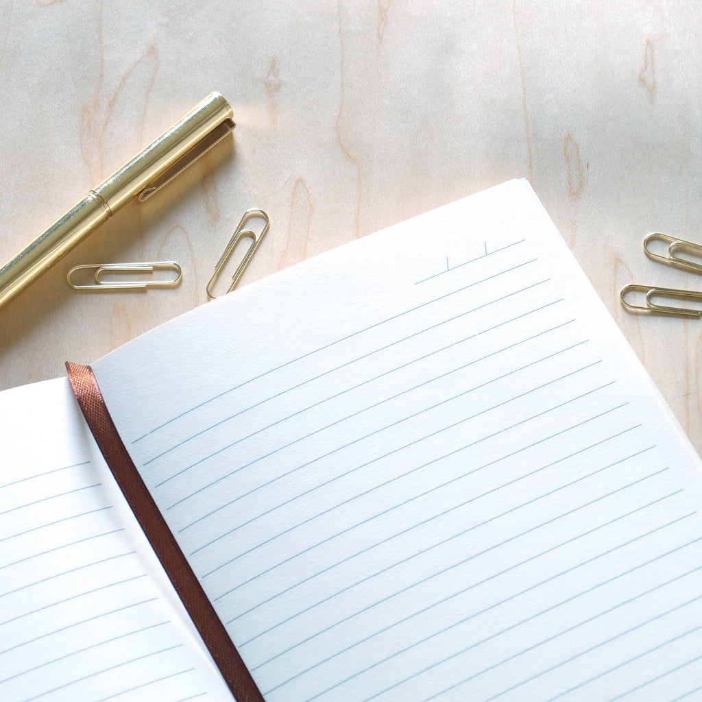 Denik- Samantha Embroidered Layflat Journal Notebook