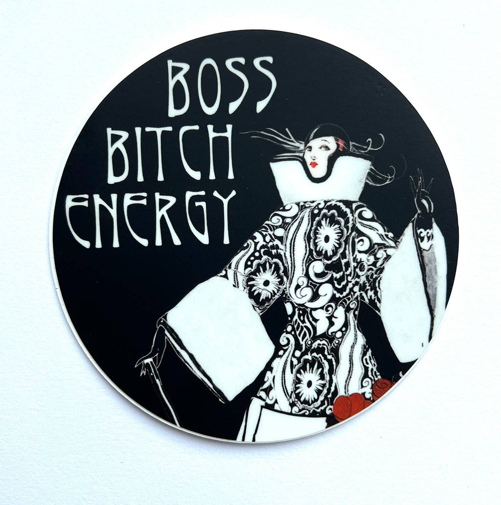 The Twentieth- Boss Bitch Art Deco Vinyl Sticker 4 in