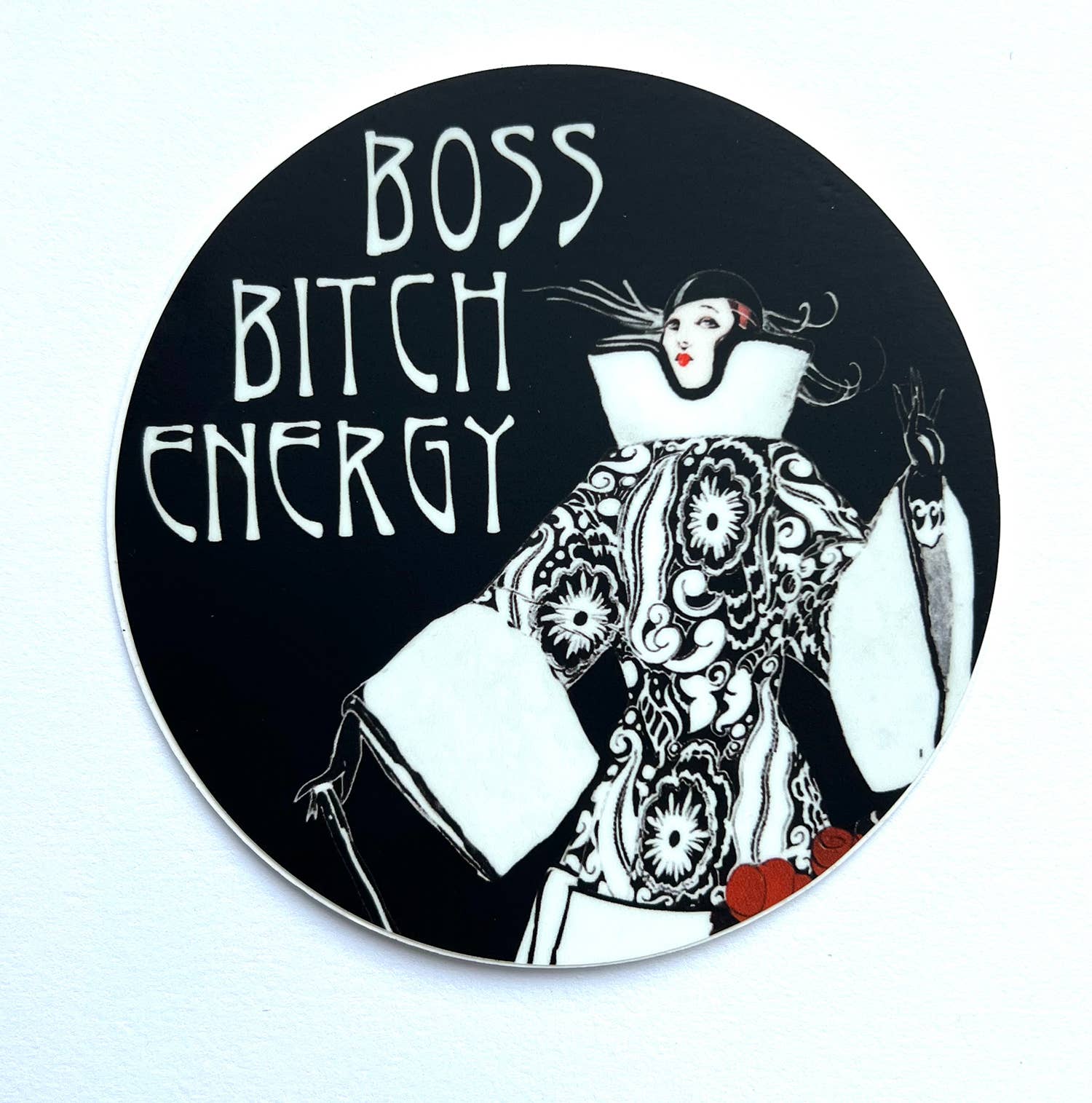 The Twentieth- Boss Bitch Art Deco Vinyl Sticker 4 in