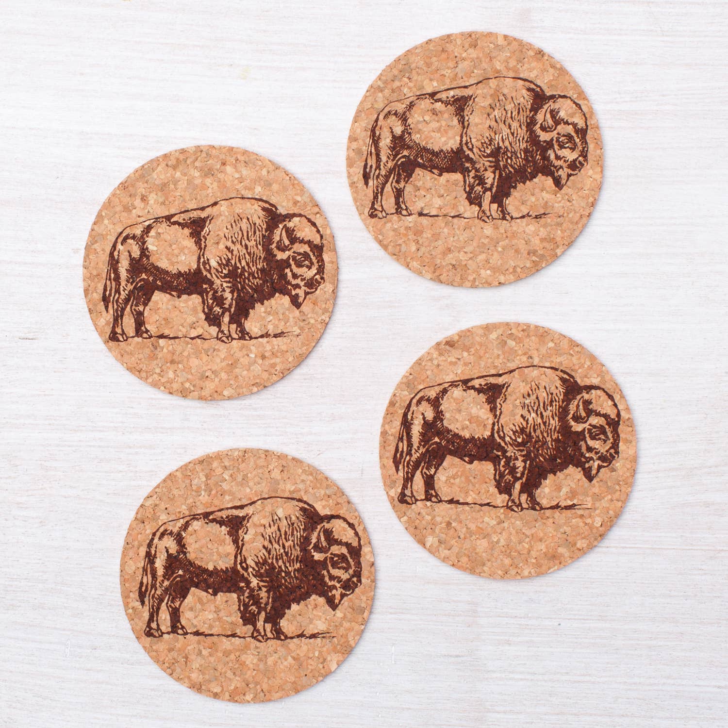 Counter Couture- Bison Cork Coaster