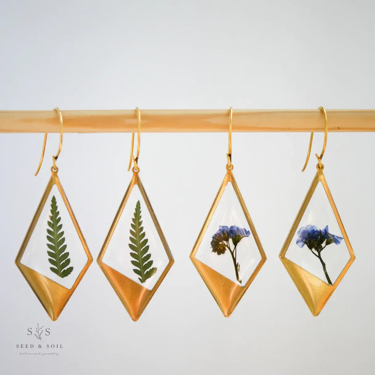 Seed & Soil- Hanging Terrarium Earrings