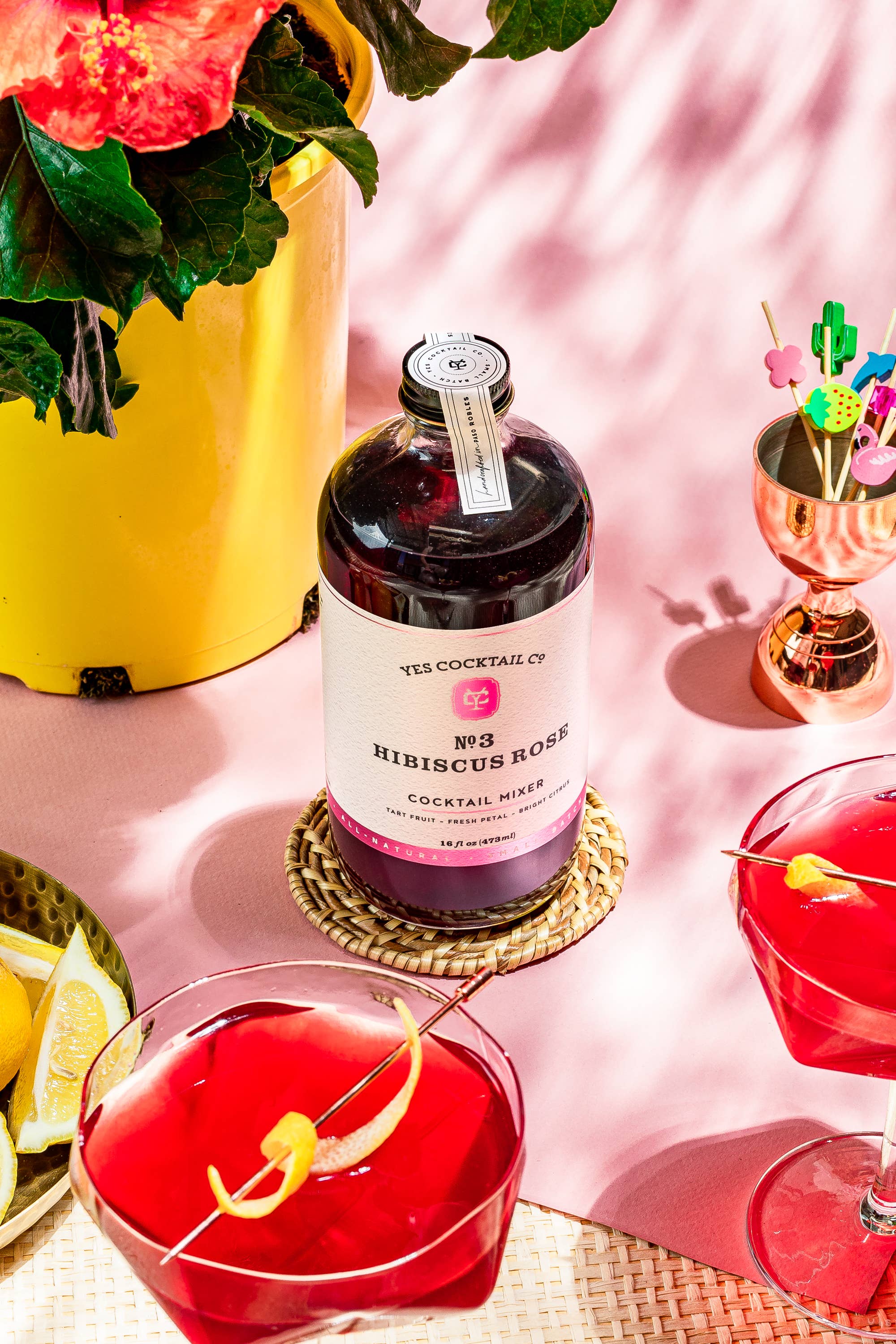 Yes Cocktail Co.-  Hibiscus Rose Cocktail Mixer