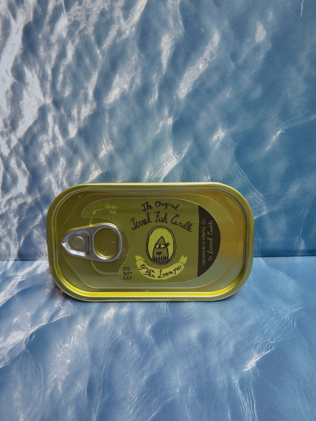 Tinned Candle- Tinned Fish Candle - Green Tea & Lemongrass
