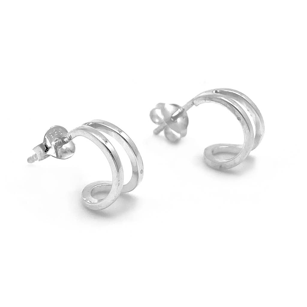Bronwen Jewelry- Double Hoop Post Earrings