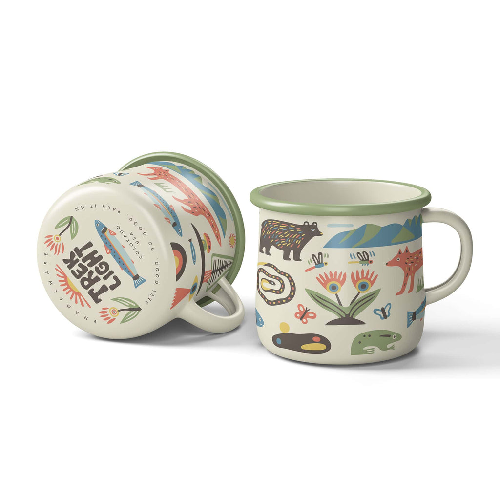 Trek Light- Enamel Coffee & Camp Mug Mountain Stream | 16oz | Trout
