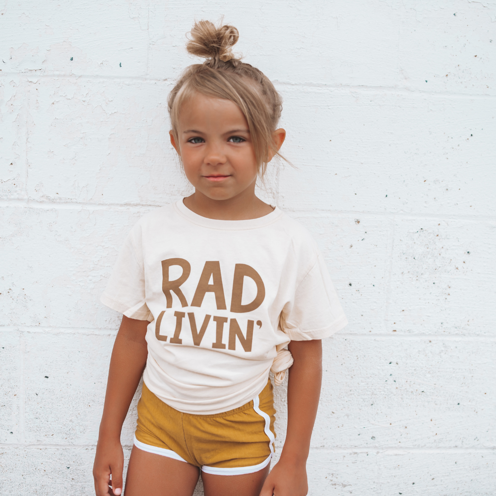 Minimalist Folk Co.- Rad Livin'  in caramel   | Kids Tee