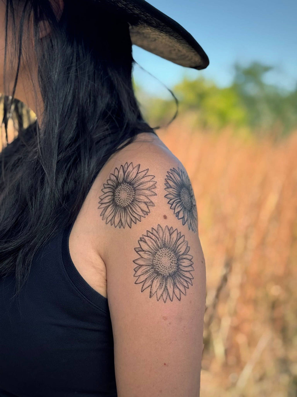 NatureTats- Sunflower Temporary Tattoo