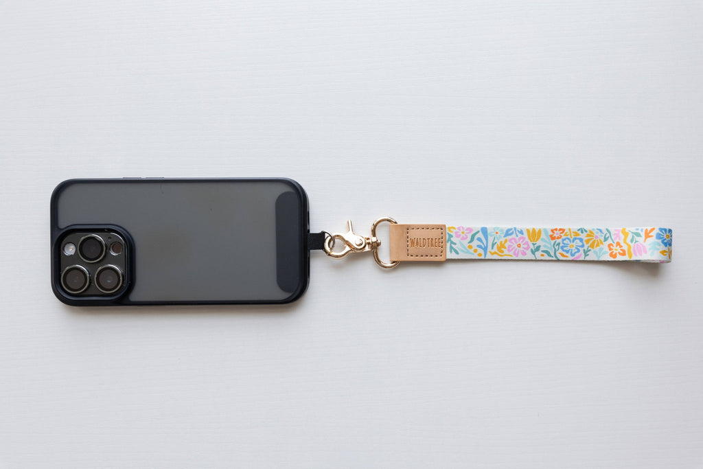 Wildtree- Summer Floral Wristlet Keychain - Floral Printed Design