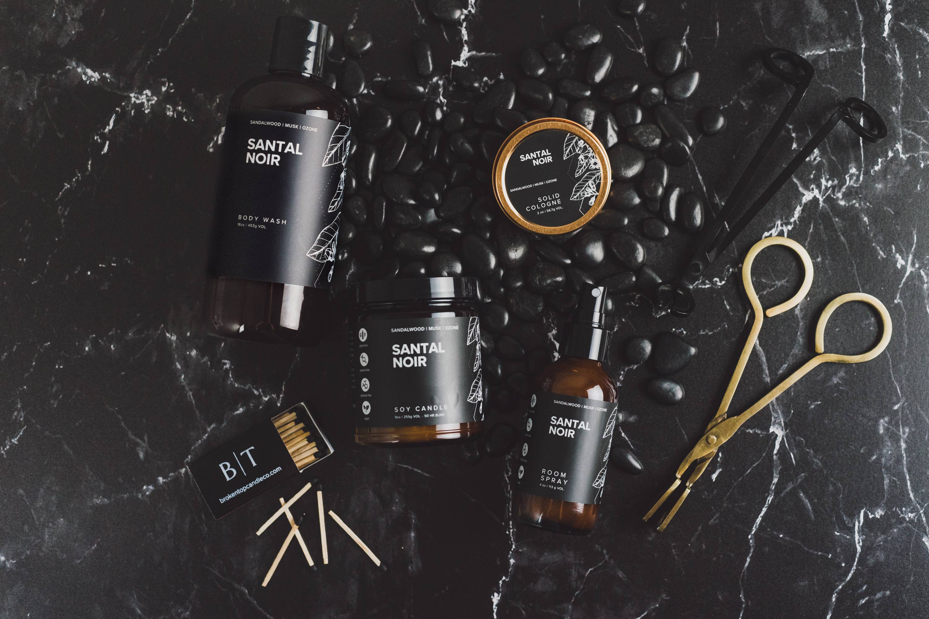 Broken Top Brands- Santal Noir - 4 oz Body Mist & Room Spray- Men's