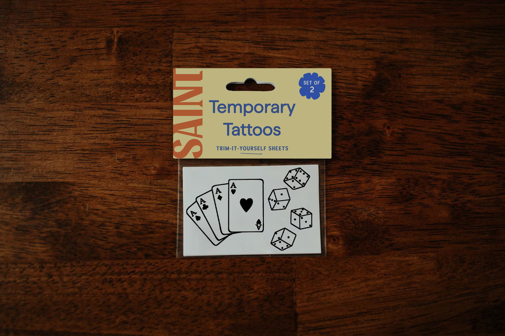 Saint & Company- Dice + Deck Temporary Tattoos