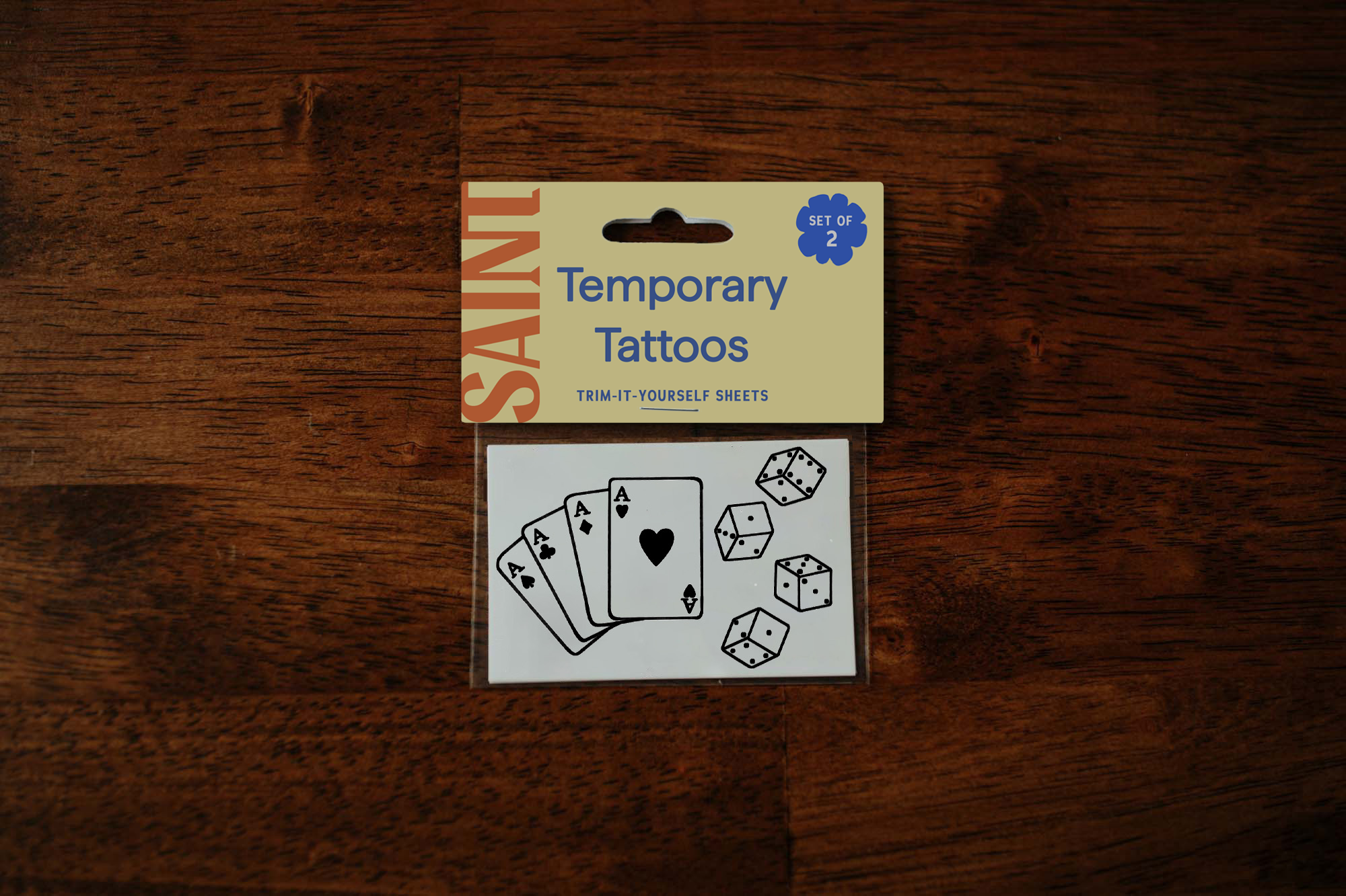 Saint & Company- Dice + Deck Temporary Tattoos