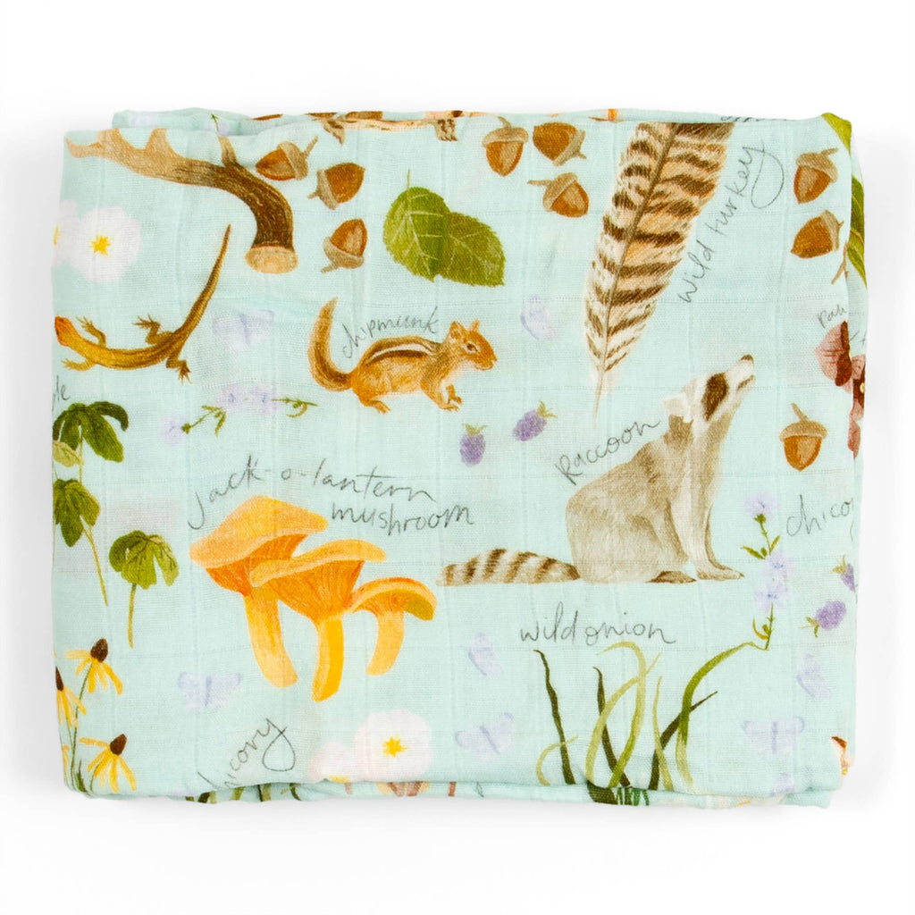 1Canoe2- Flora & Fauna Baby Swaddle