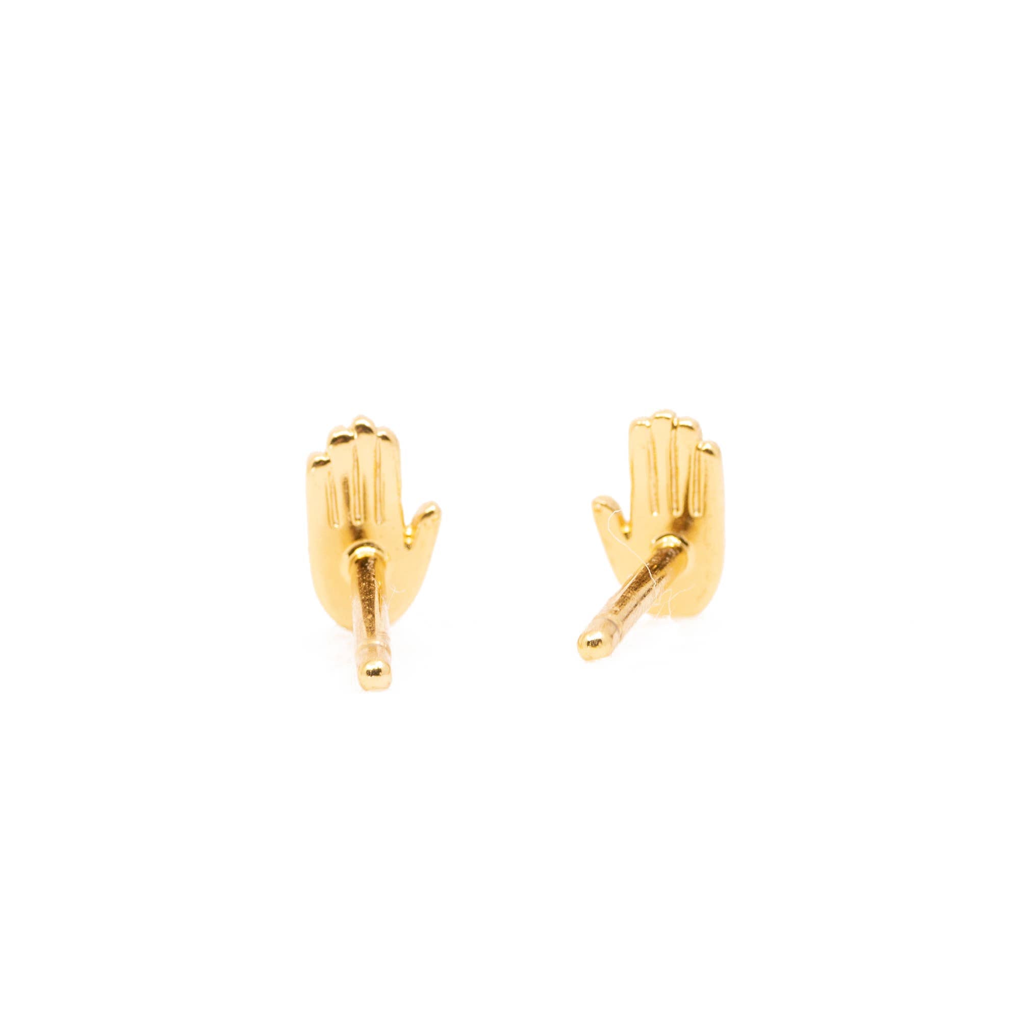 Land of Salt- Hand Stud Earring in Gold