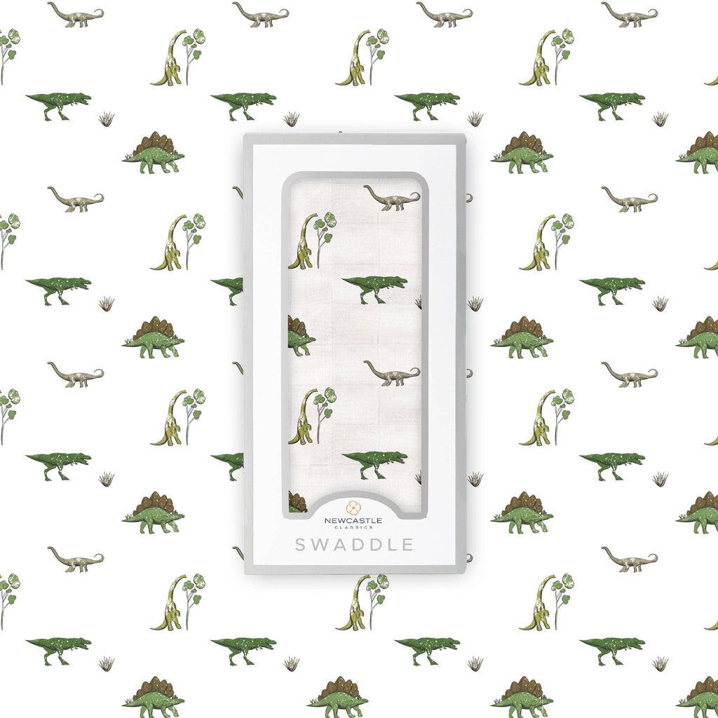 Newcastle Classics- Dino Days Cotton Muslin Swaddle