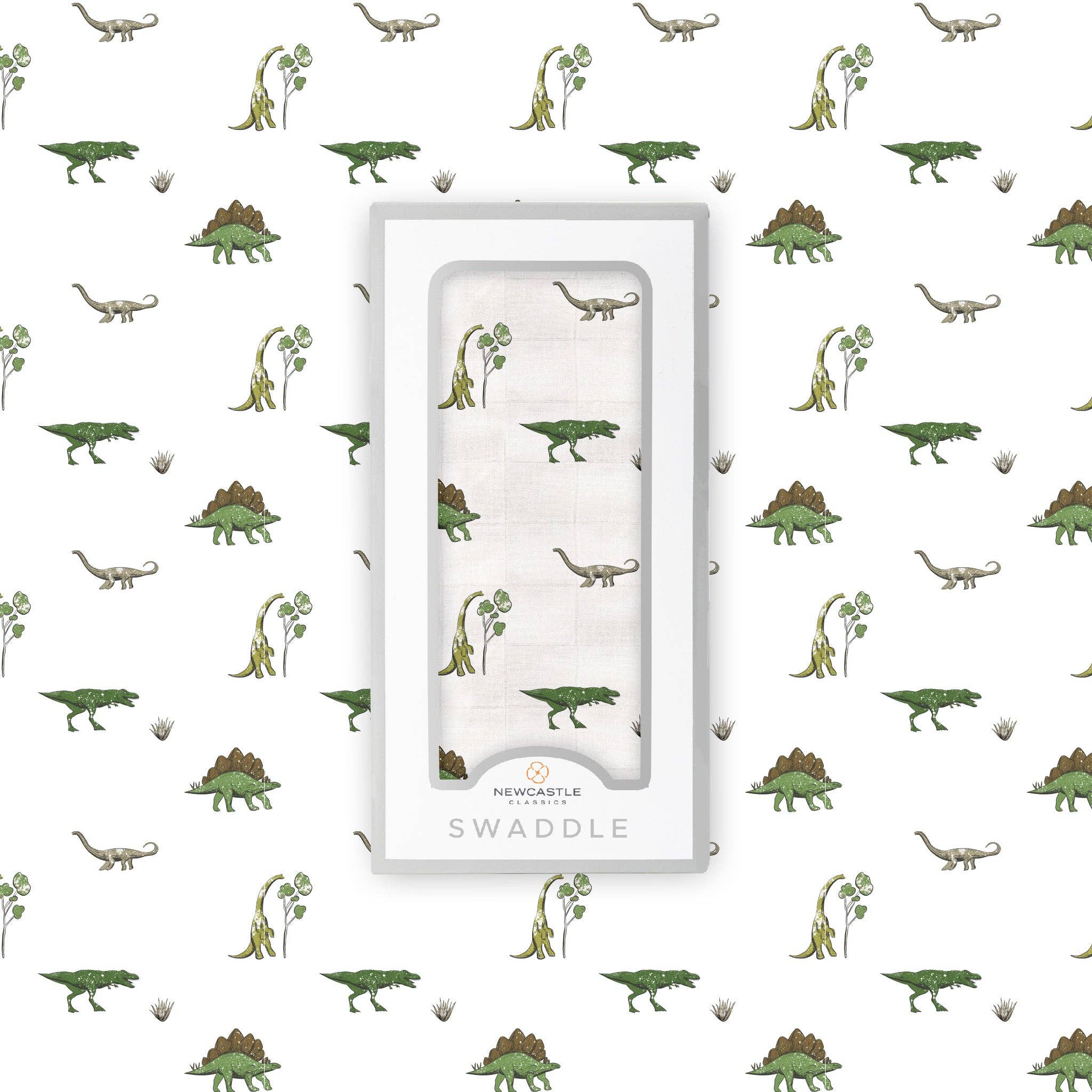 Newcastle Classics- Dino Days Cotton Muslin Swaddle
