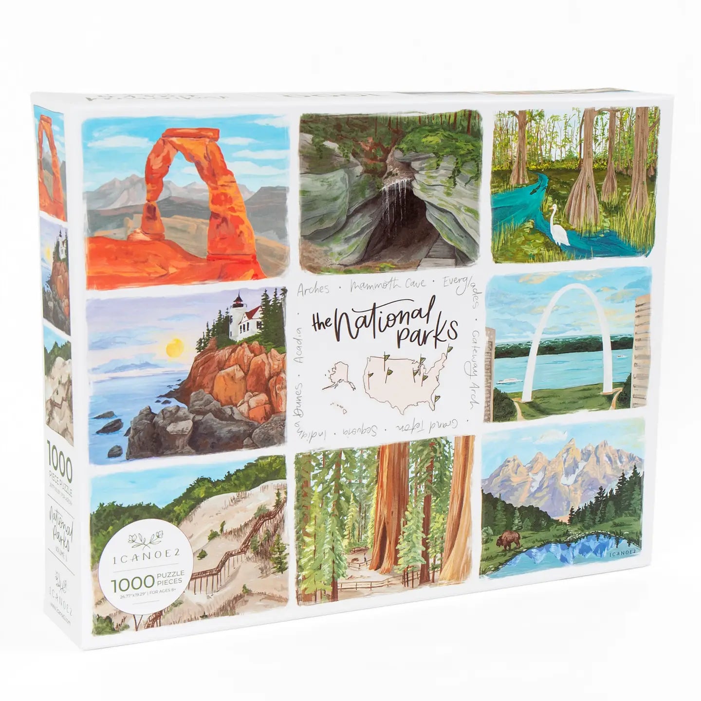 1Canoe2- National Parks - 1,000 Piece Jigsaw Puzzle
