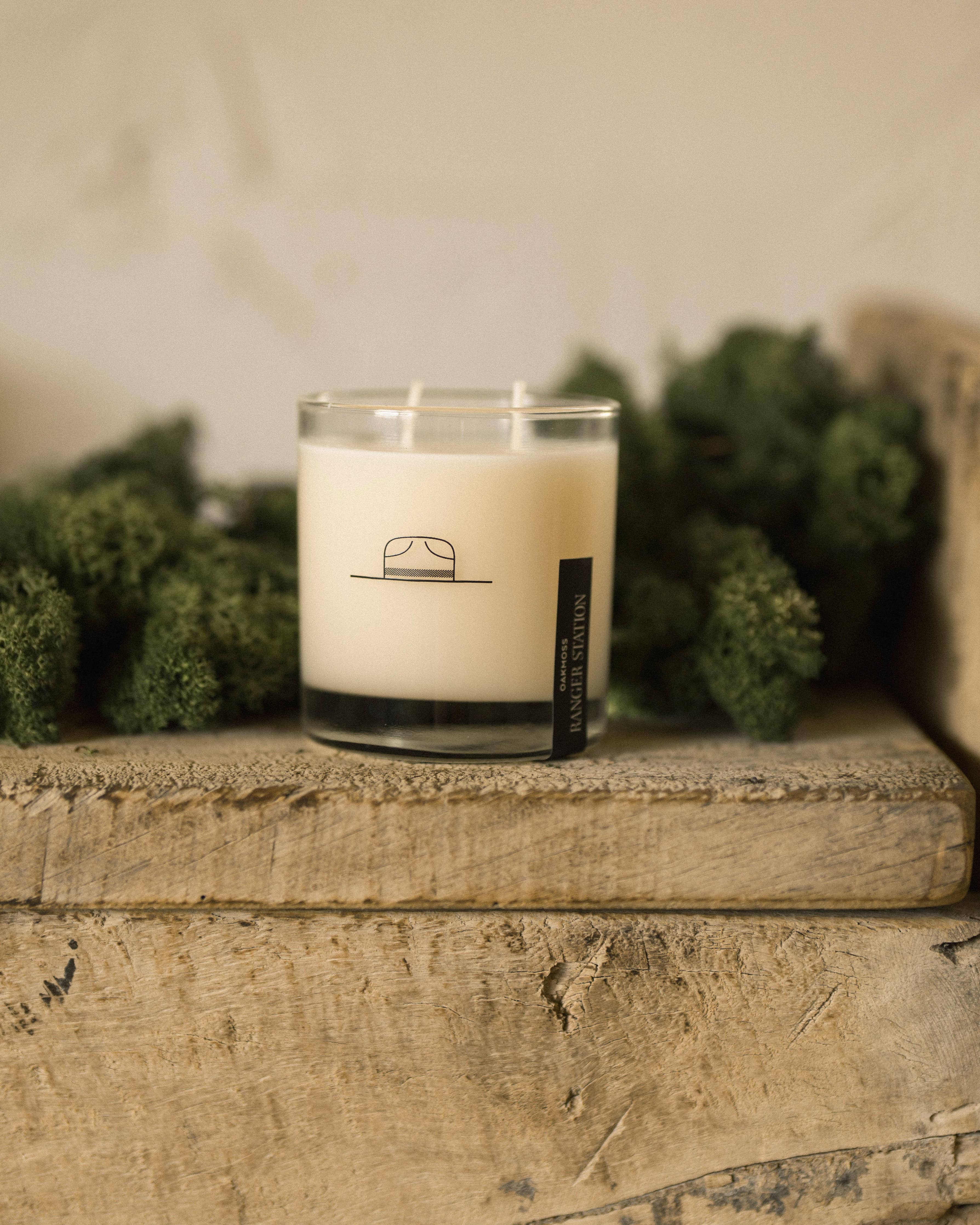 Ranger Station- Oakmoss Candle: 11 oz Rocks Glass