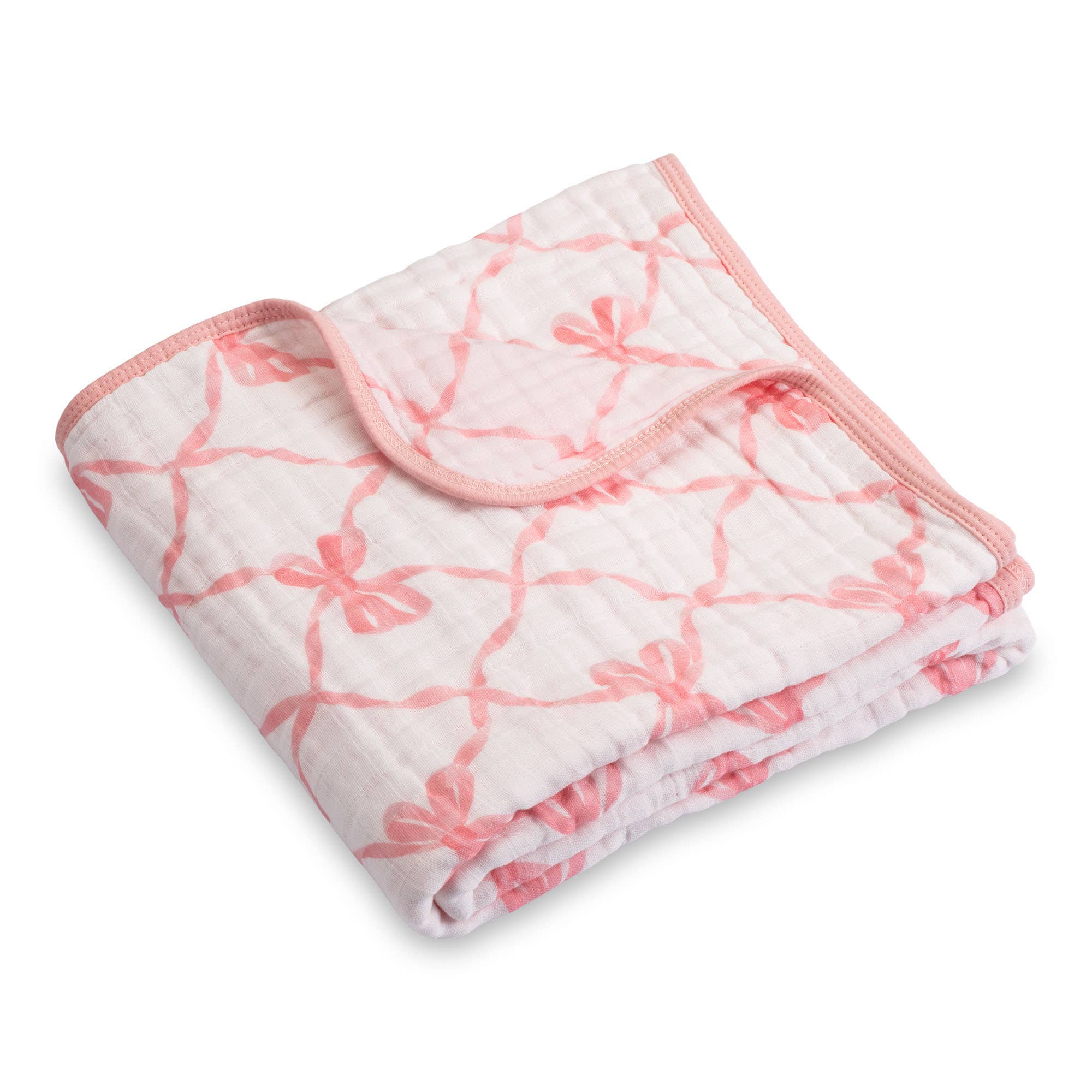 LollyBanks- Beautiful Bows Baby Toddler Muslin Blanket
