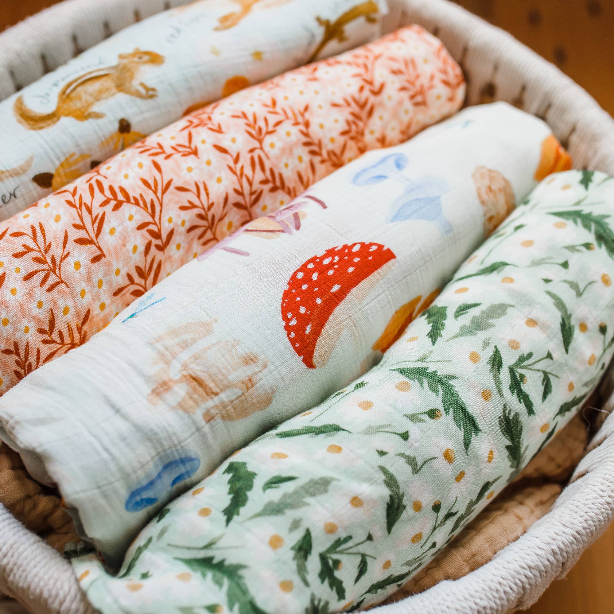 1Canoe2- Flora & Fauna Baby Swaddle