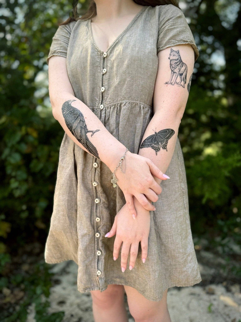NatureTats- Wolf Temporary Tattoo