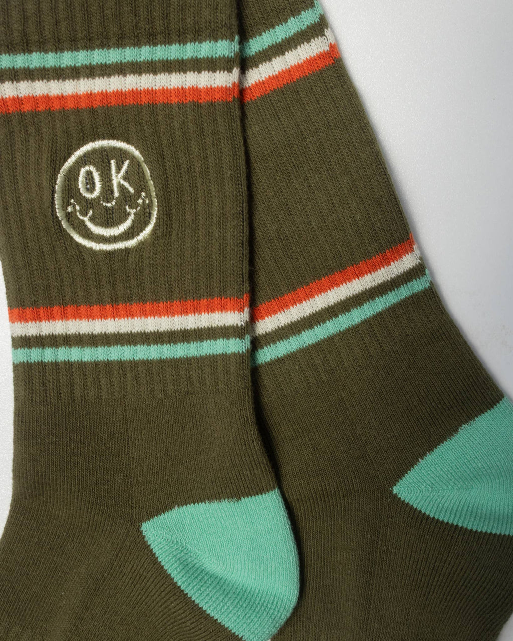 Shop Good- A-OK Smiley Embroidered Socks