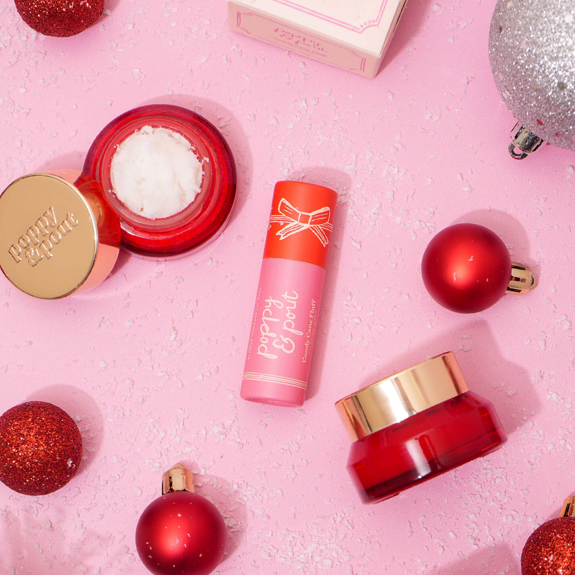 Poppy & Pout- Candy Cane Fluff Limited Edition, Lip Mask, Holiday