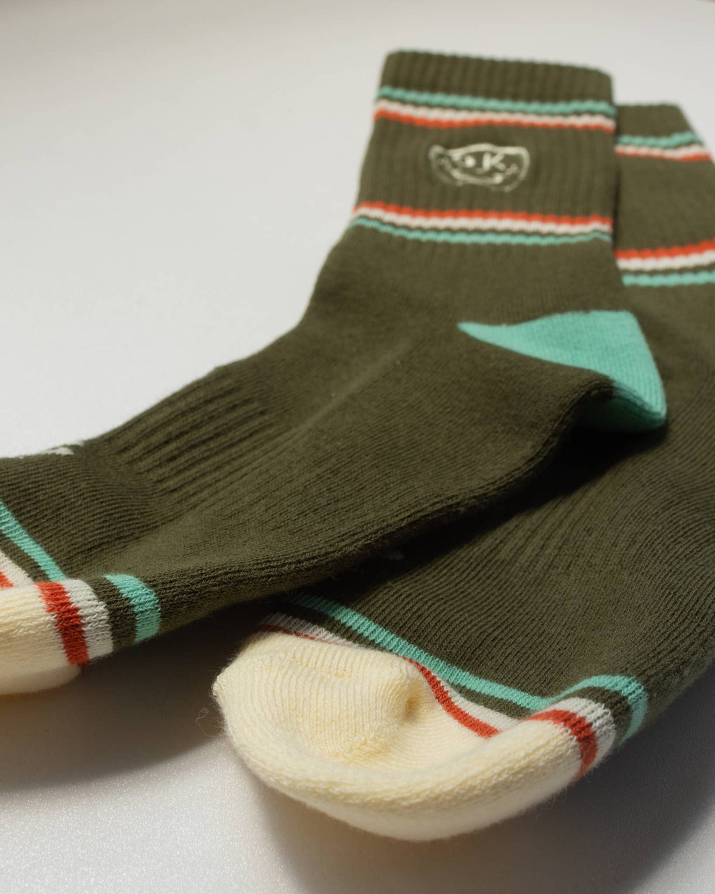 Shop Good- A-OK Smiley Embroidered Socks