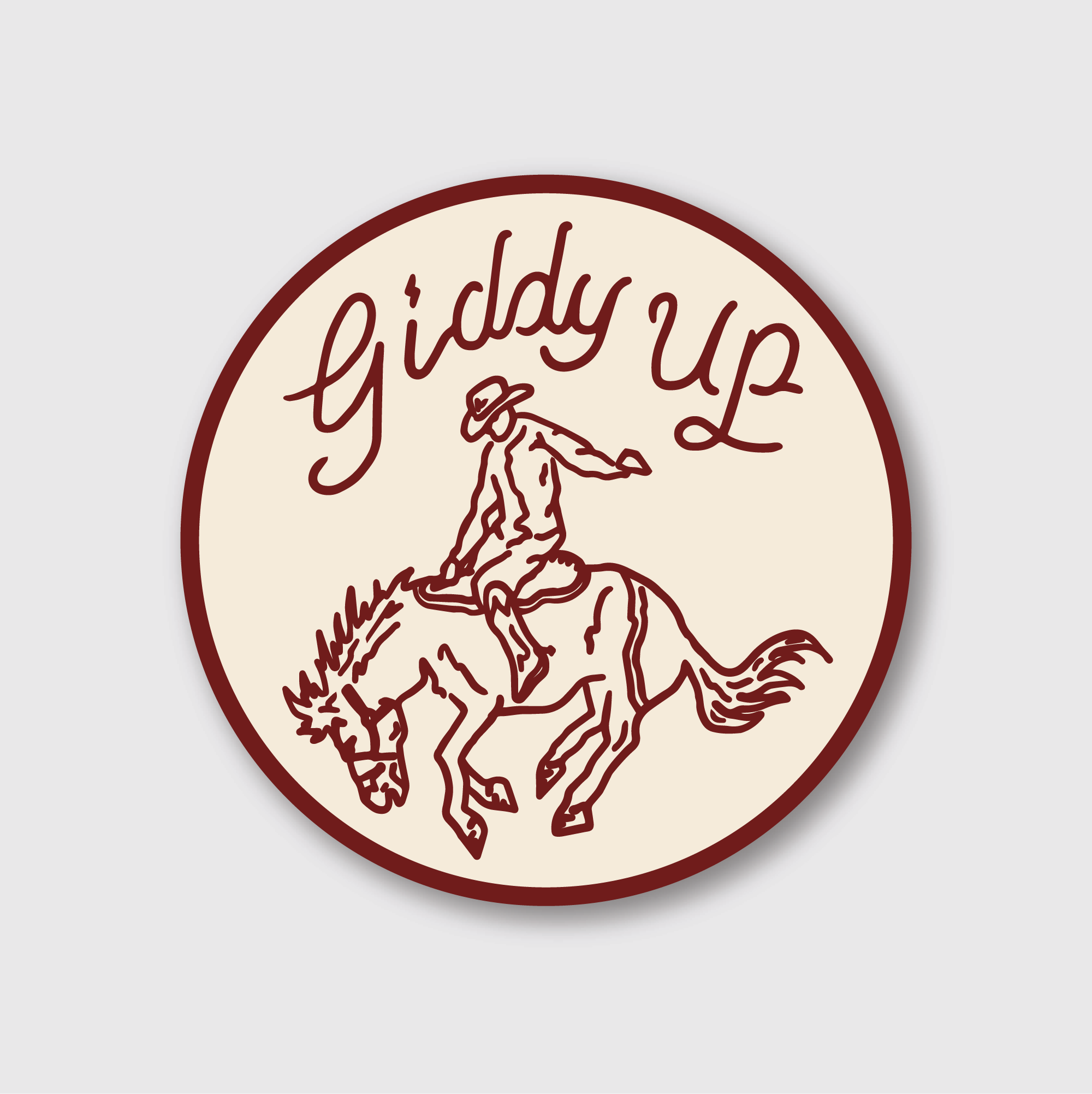 Pike Street Press- Giddy Up Sticker