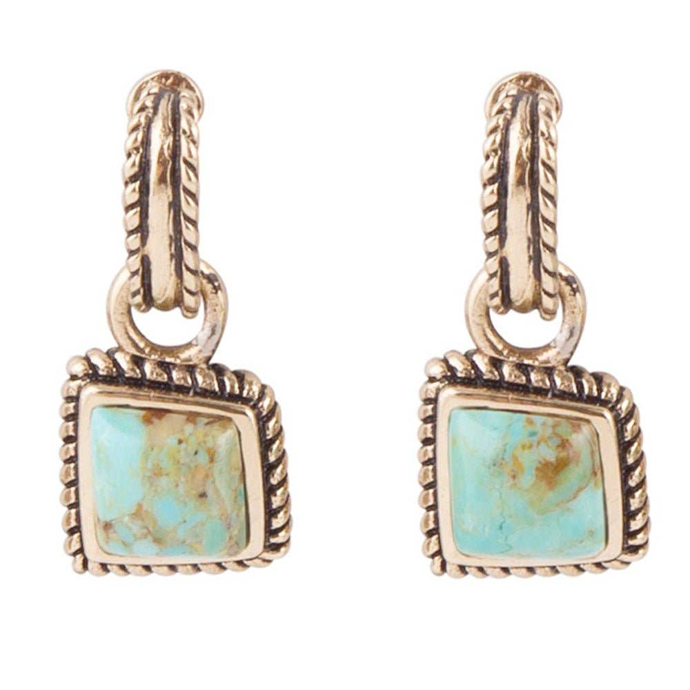 Barse Jewelry- Roped Around Turquoise Earrings