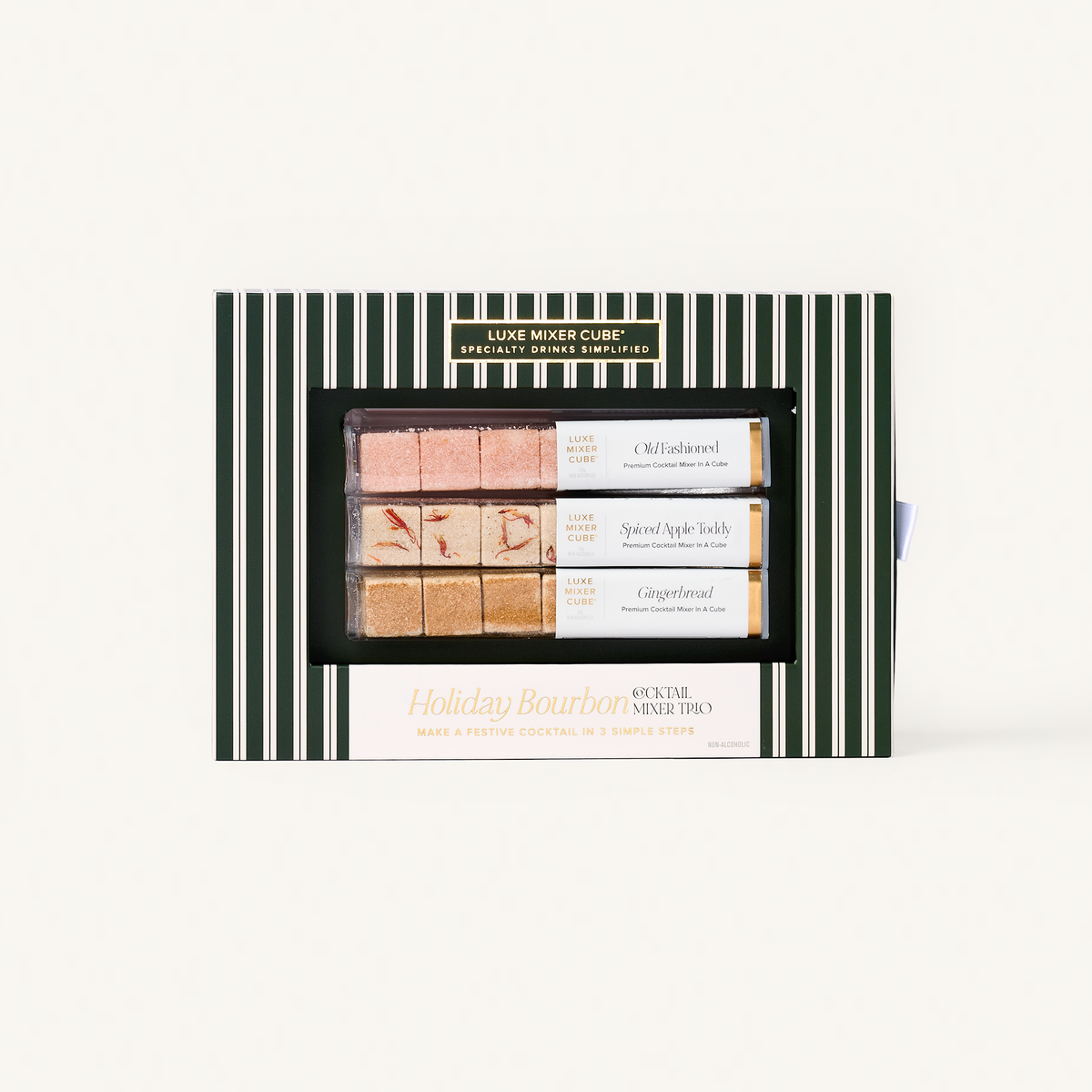 TEASPRESSA- Holiday Bourbon Cocktail Trio, Gingerbread & Apple Cubes