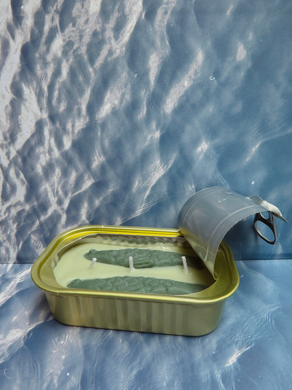 Tinned Candle- Tinned Fish Candle - Green Tea & Lemongrass