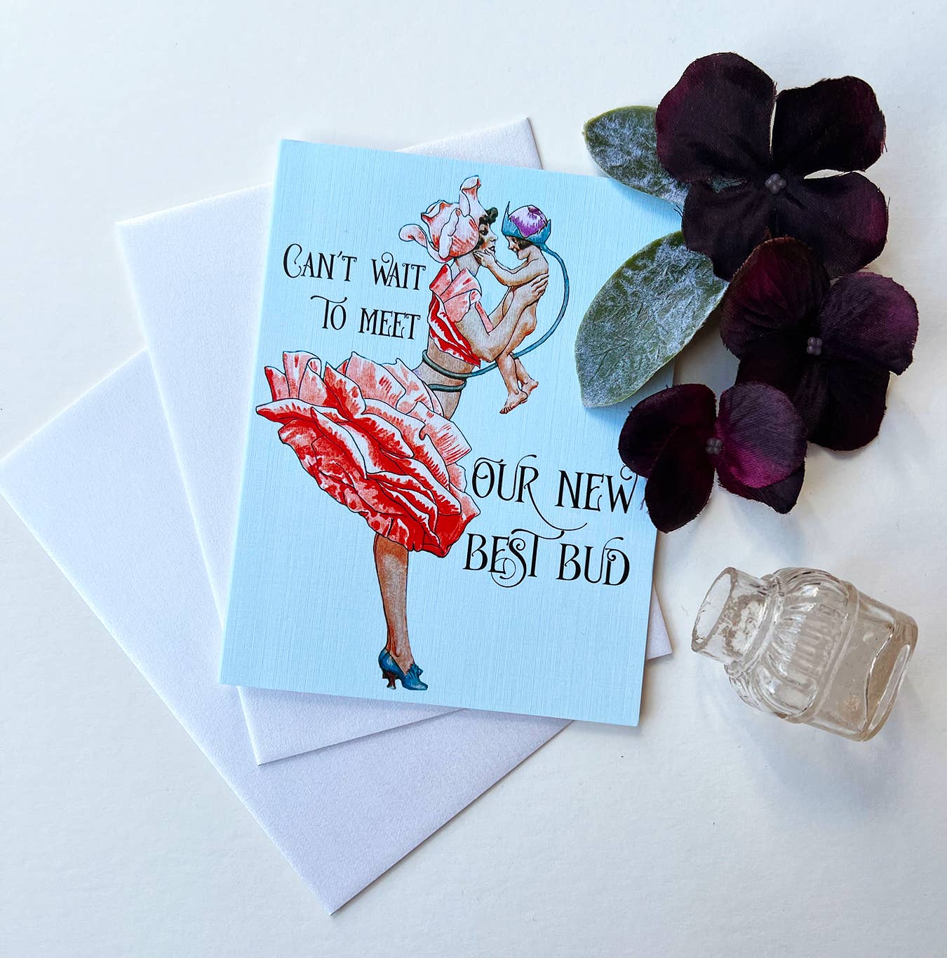 The Twentieth- Best Bud Art Deco Congratulations Baby Card