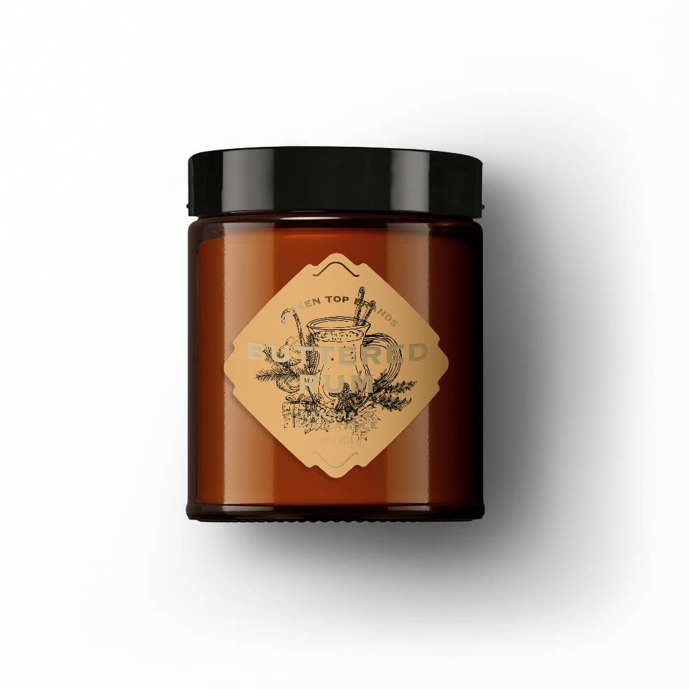 Broken Top Brands- Buttered Rum - 9 oz Soy Candle - Holiday Heritage
